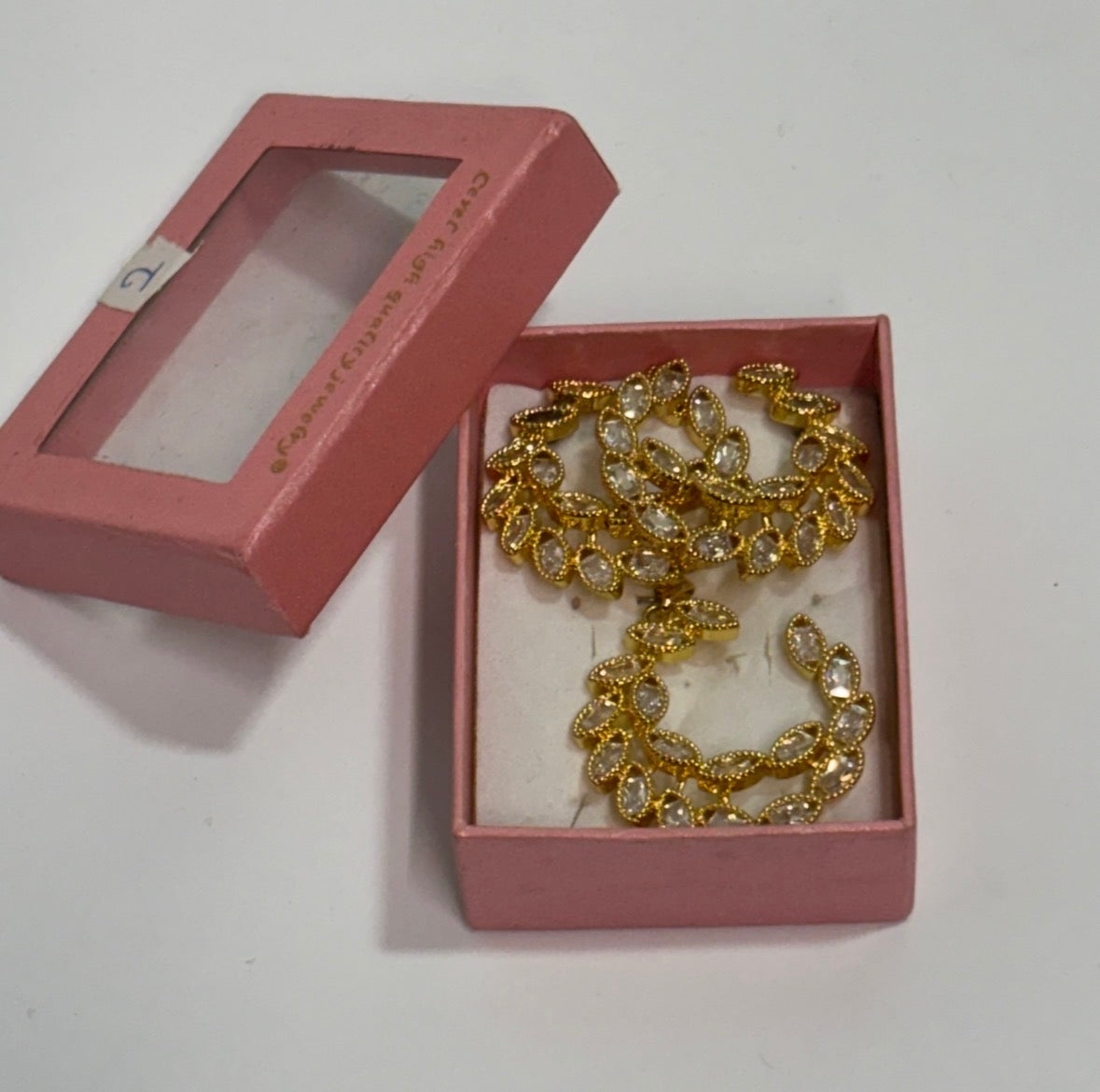 Golden Marquise Crystal Jewelry set