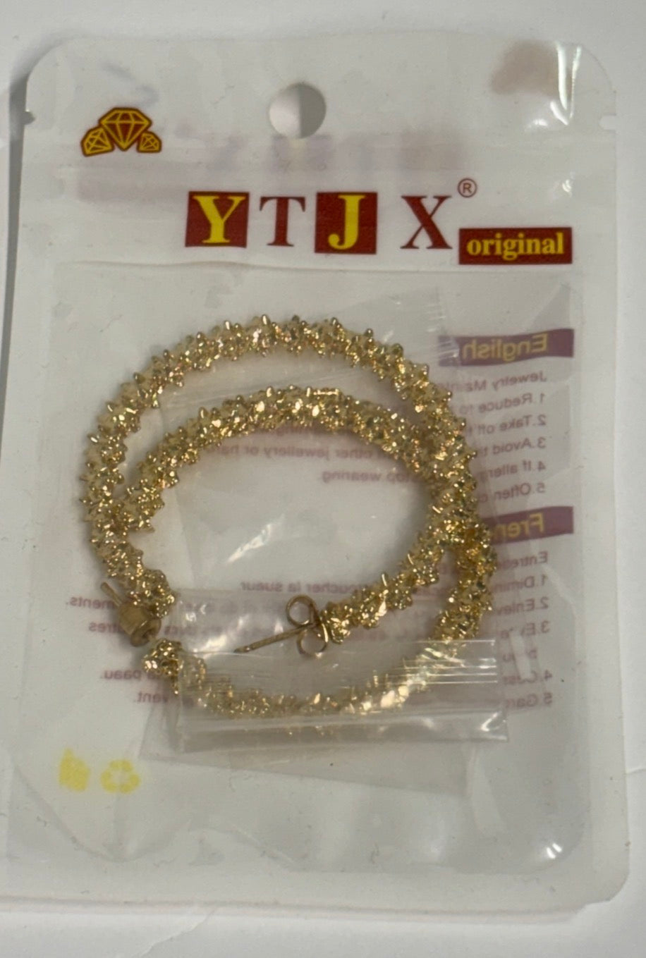 Golden Glam Textured Hoop Earrings