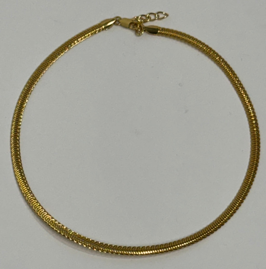Golden Glow Herringbone Chain Necklace