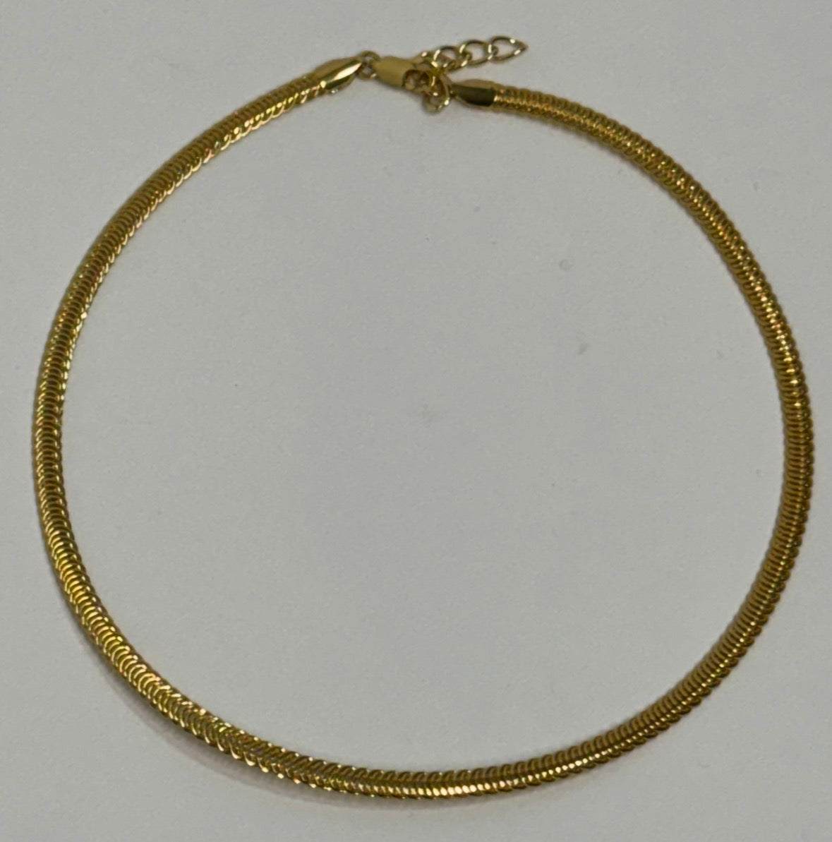 Golden Glow Herringbone Chain Necklace