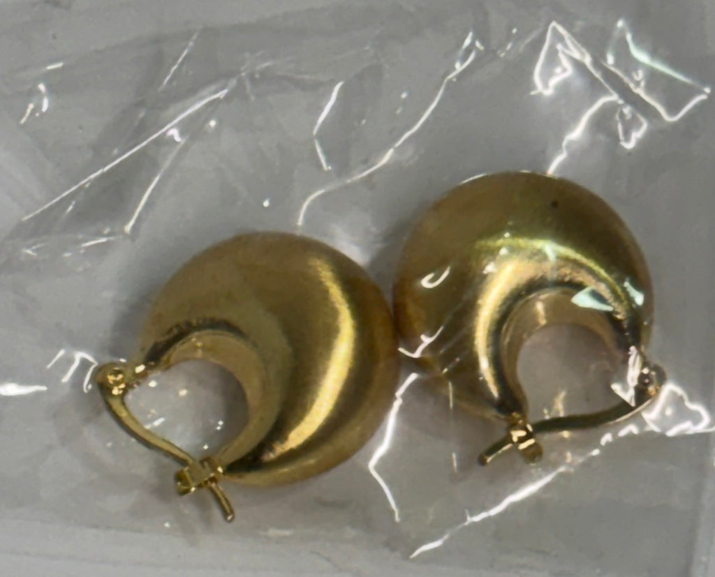 Golden Aura Sculpted Hoop Earrings