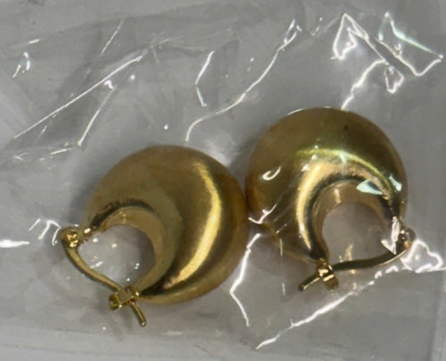 Golden Aura Sculpted Hoop Earrings