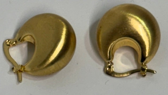 Golden Aura Sculpted Hoop Earrings